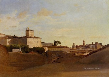View of Pincio Italy plein air Romanticism Jean Baptiste Camille Corot Oil Paintings